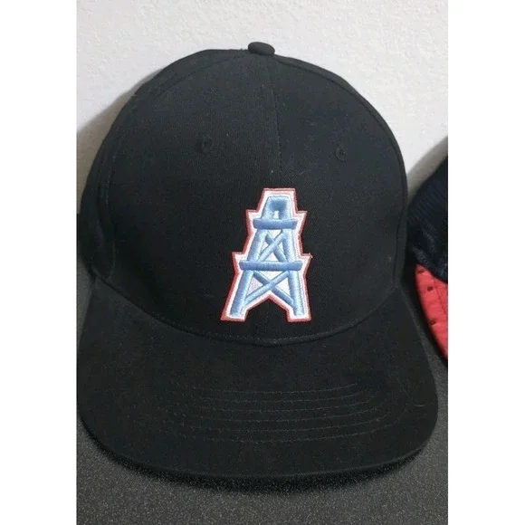 3pc New Era Hat Cap Houston Oilers Texans Sz 6 7/8 Fitted NFL Football Texas EUC - Picture 2 of 9